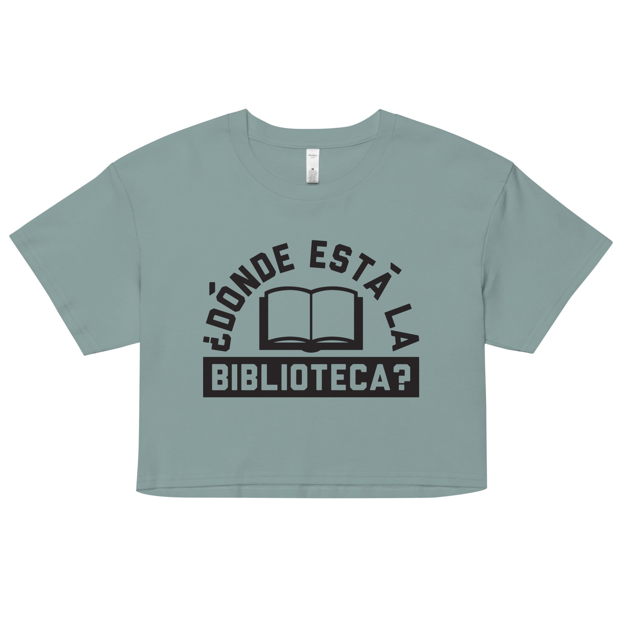 Donde Esta La Biblioteca? Women's Crop Tee