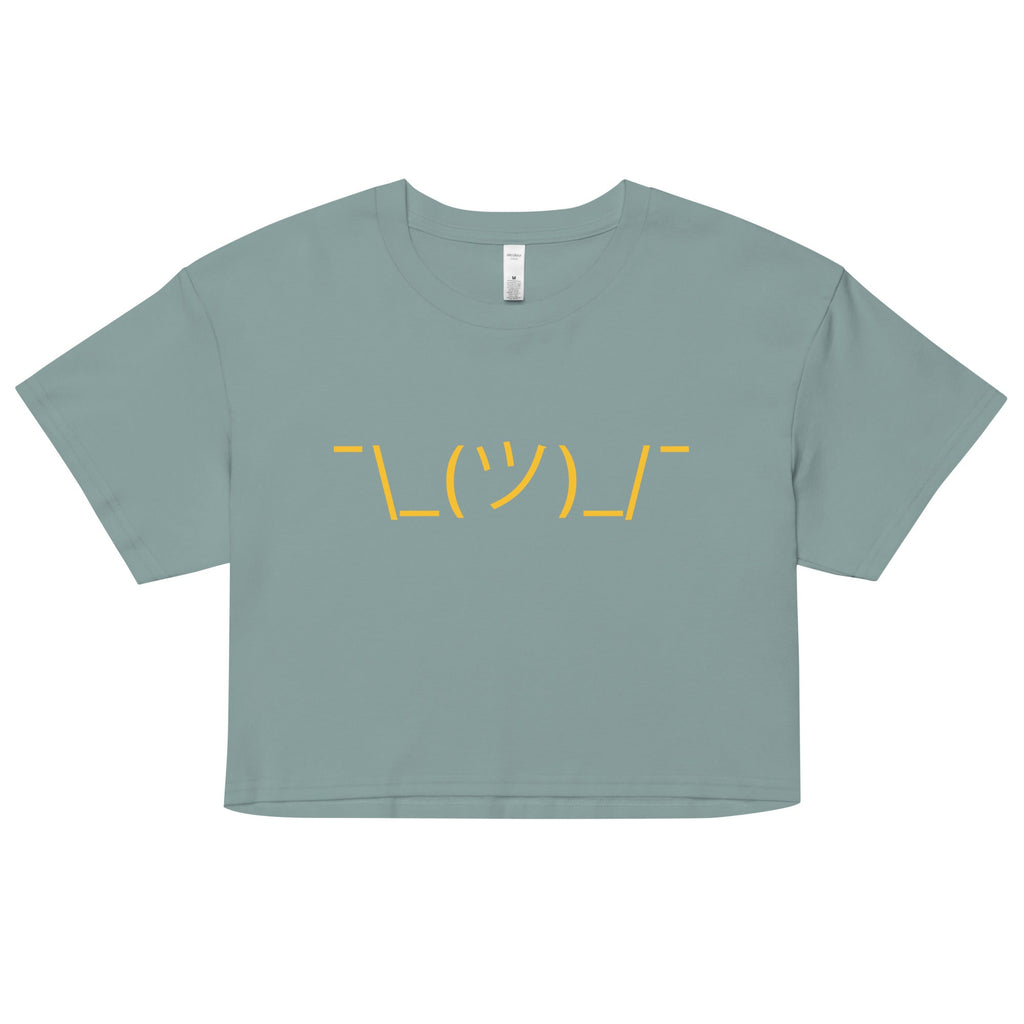 Shrug Emoji Women's Crop Tee