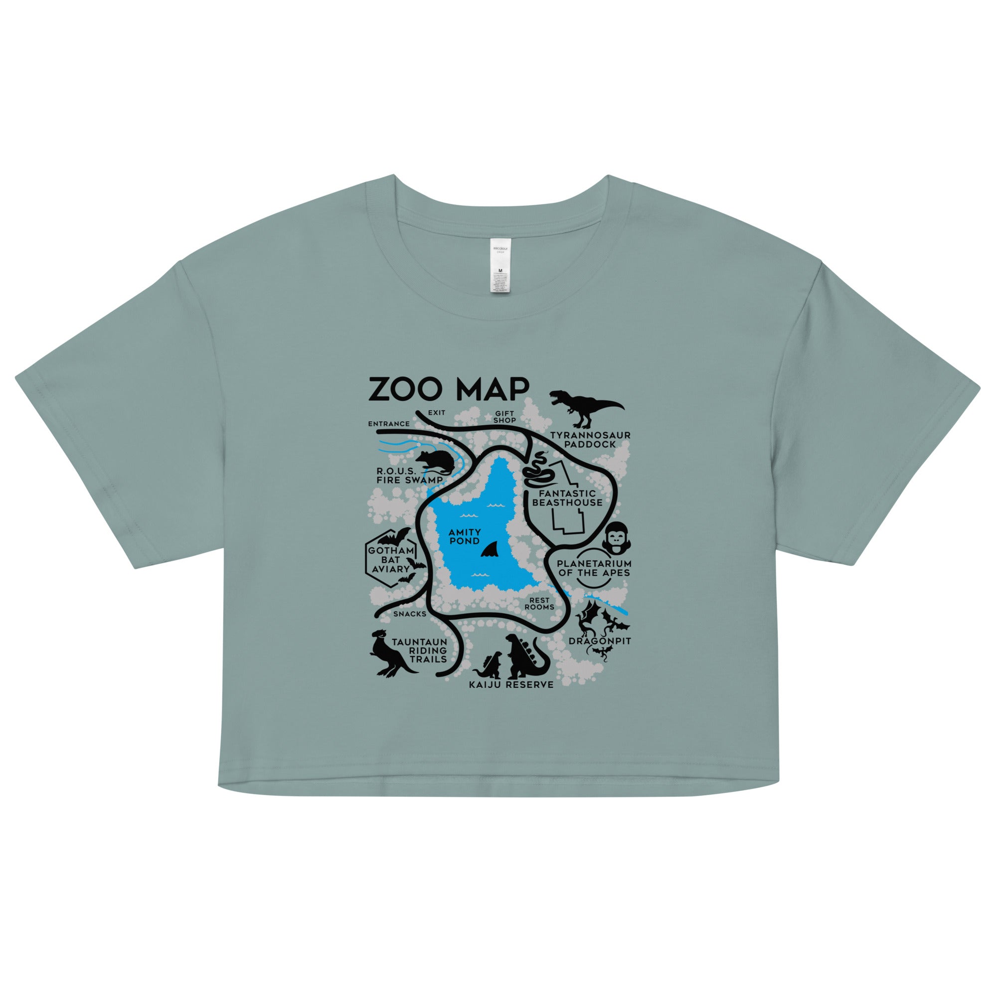 Zoo Map Women's Crop Tee