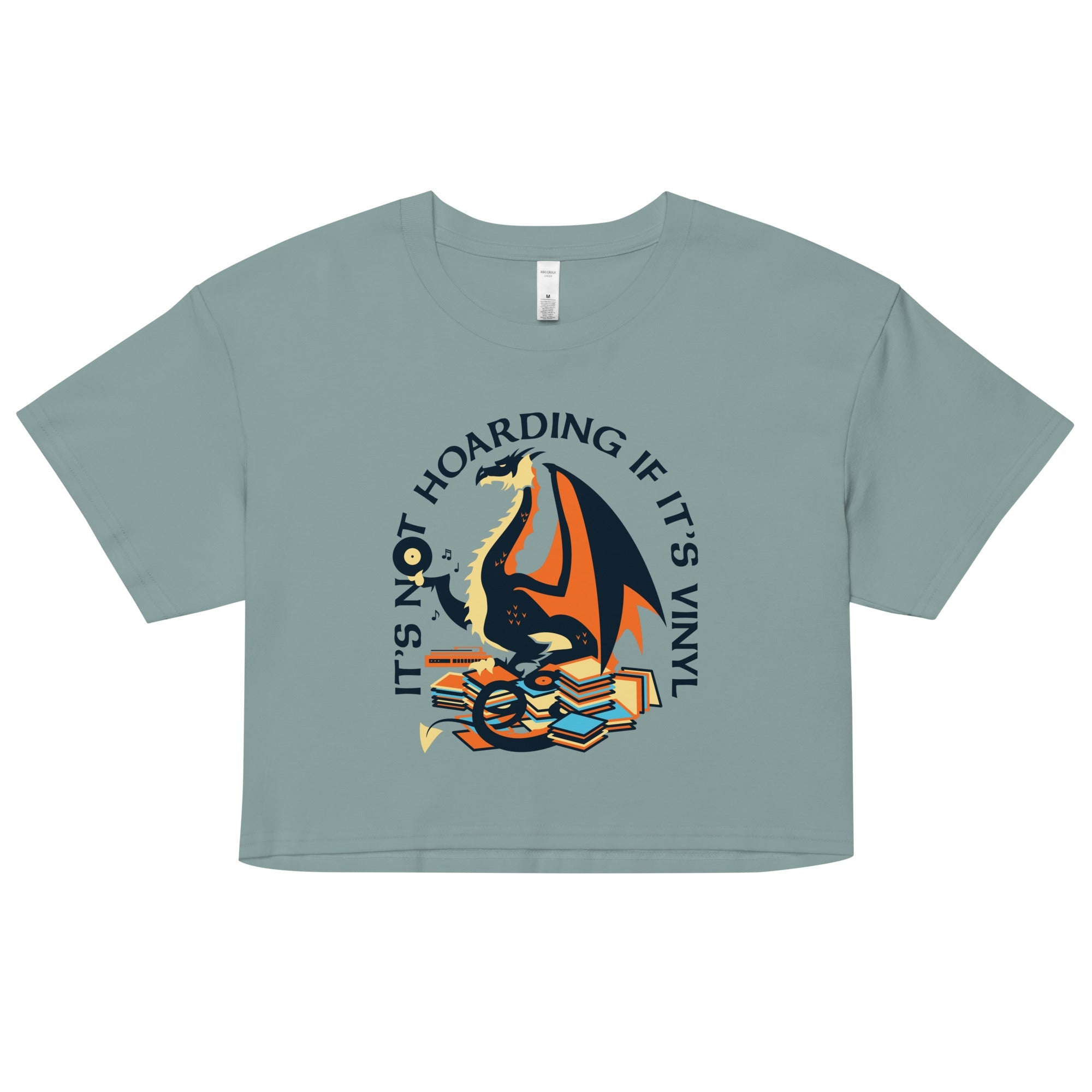 It's Not Hoarding If It's Vinyl Women's Crop Tee