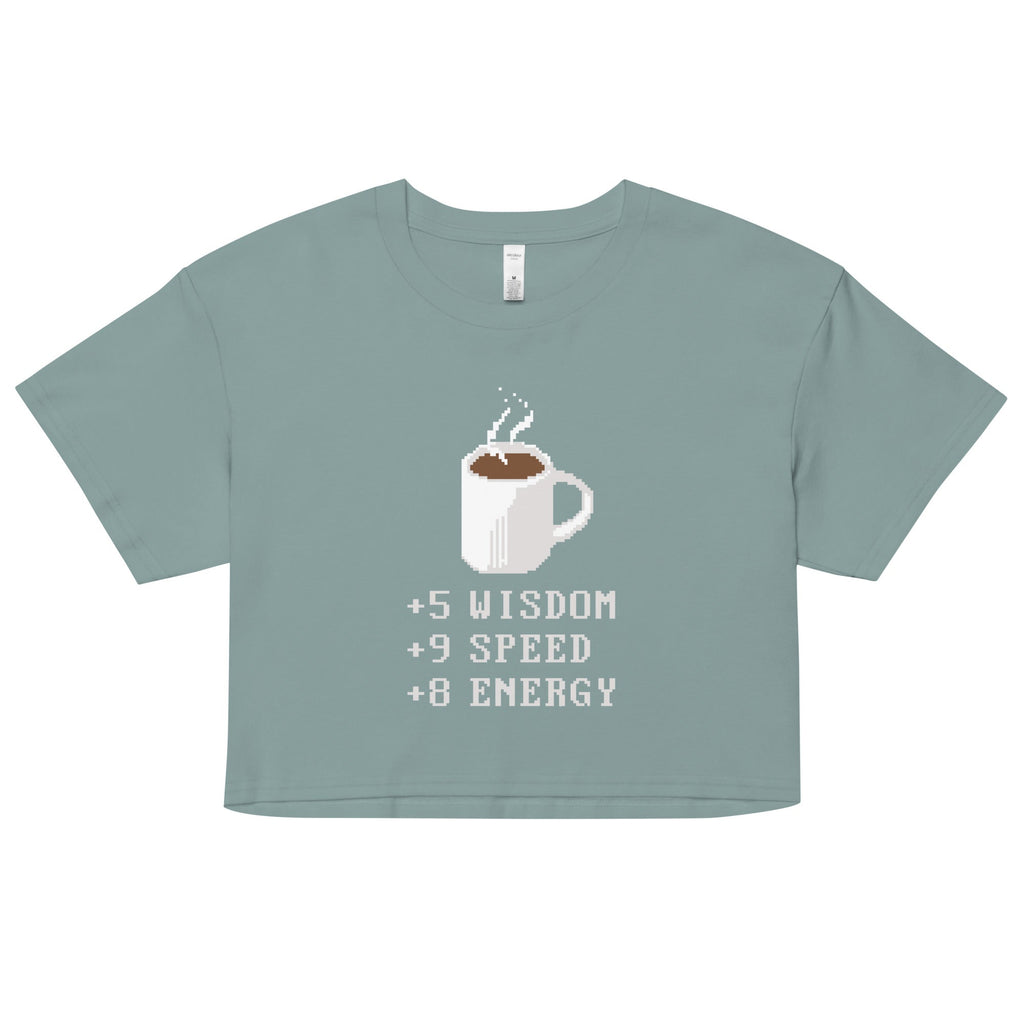 Coffee Plus To Stats Women's Crop Tee