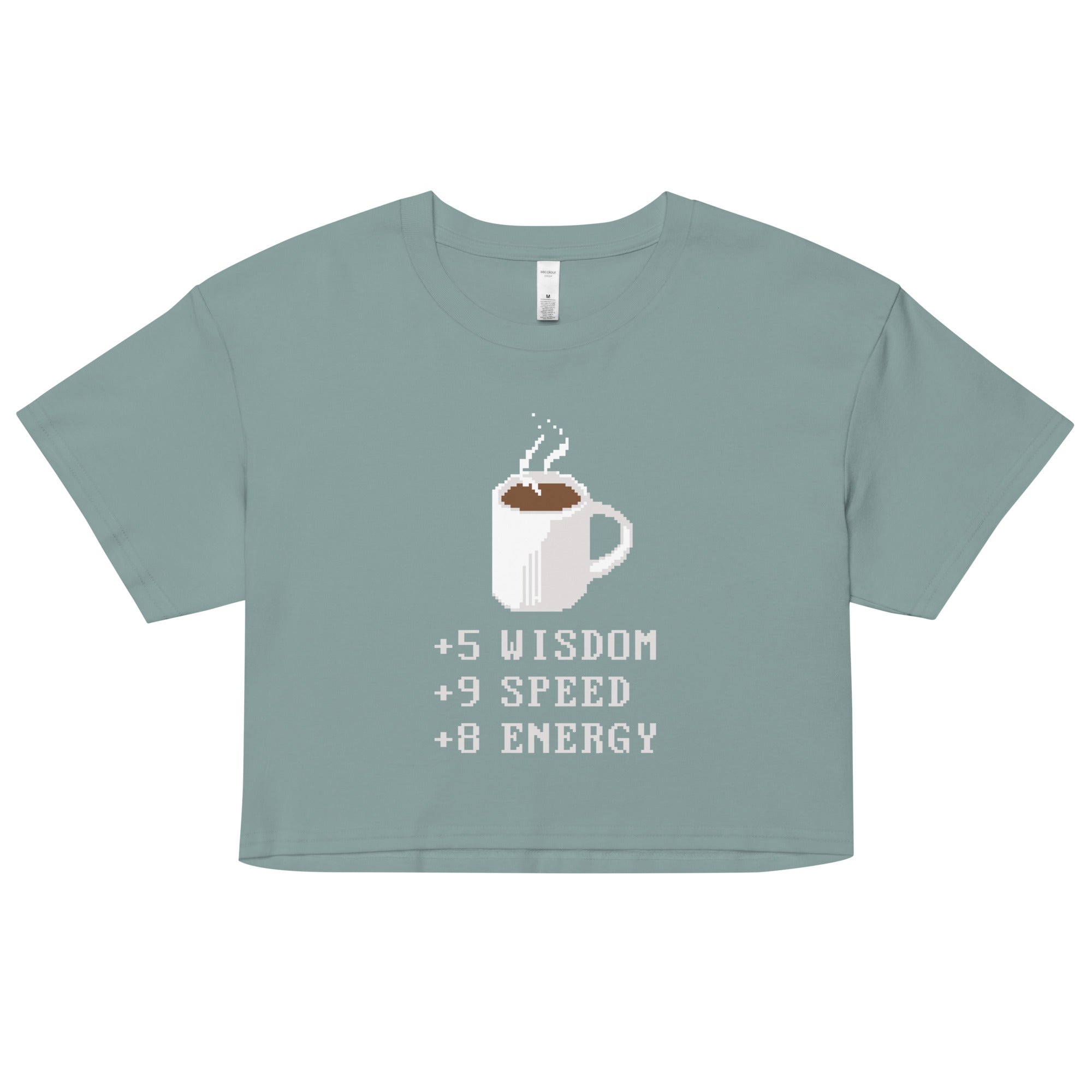 Coffee Plus To Stats Women's Crop Tee