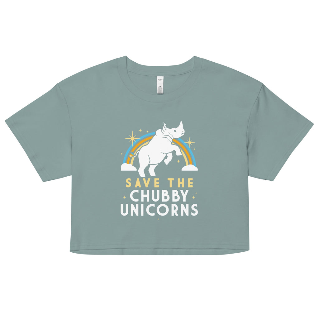 Save The Chubby Unicorns Women's Crop Tee