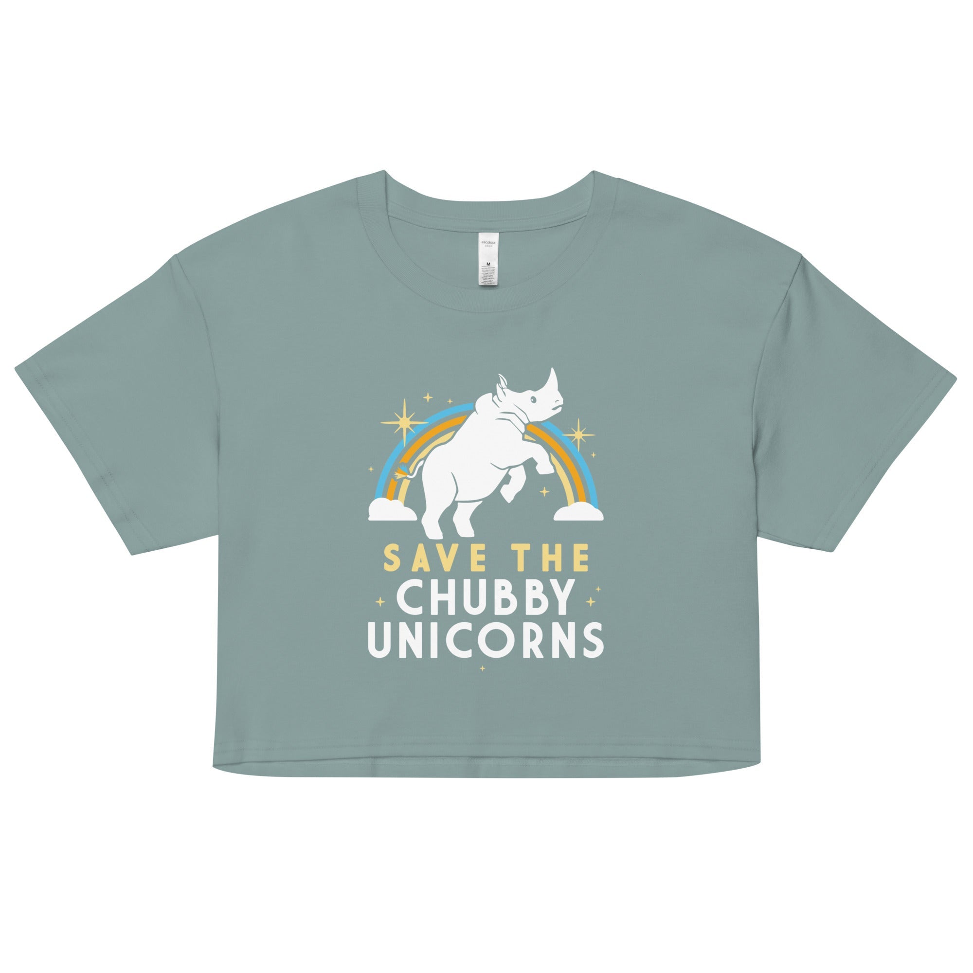 Save The Chubby Unicorns Women's Crop Tee