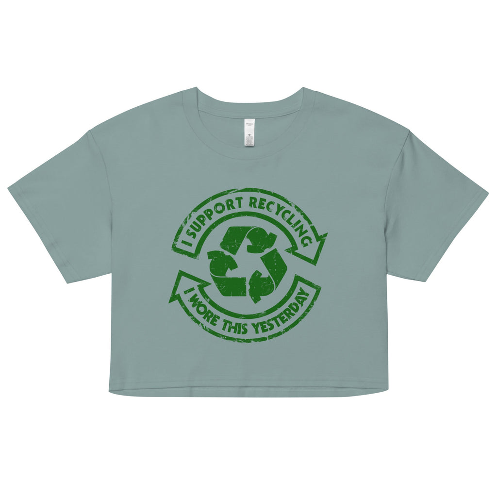 I Support Recycling Women's Crop Tee