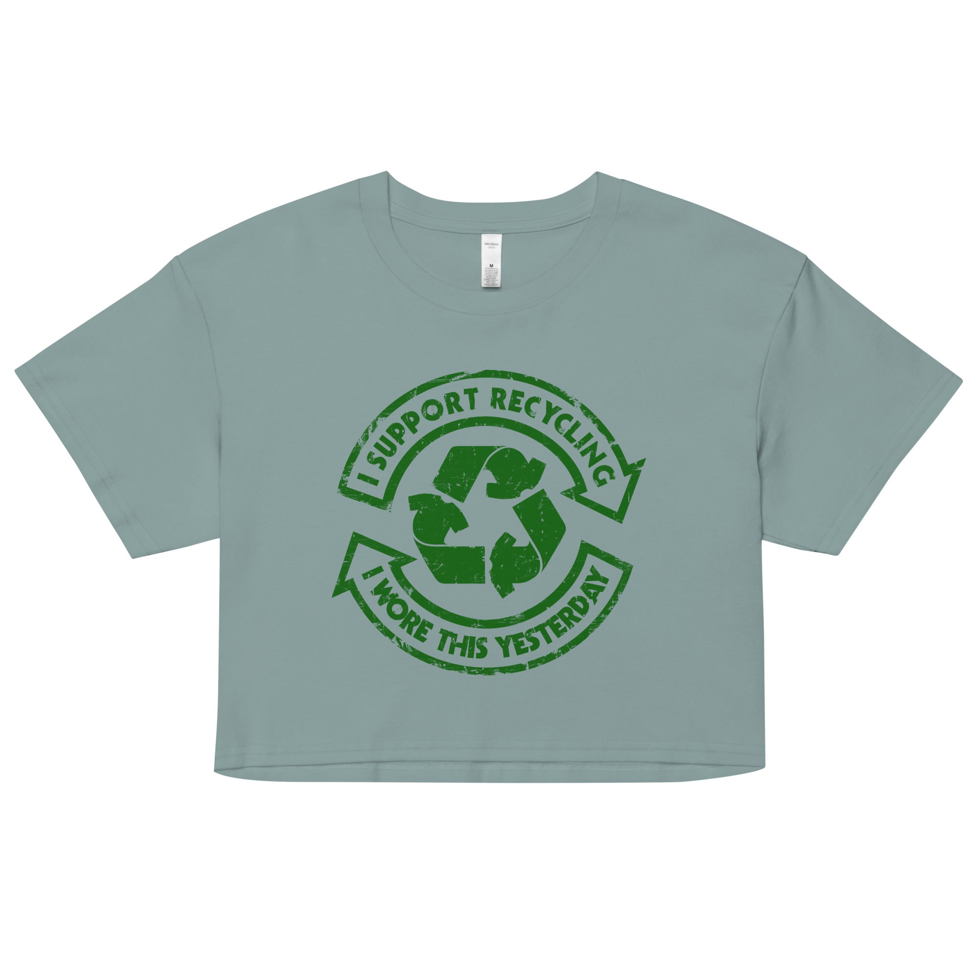 I Support Recycling Women's Crop Tee