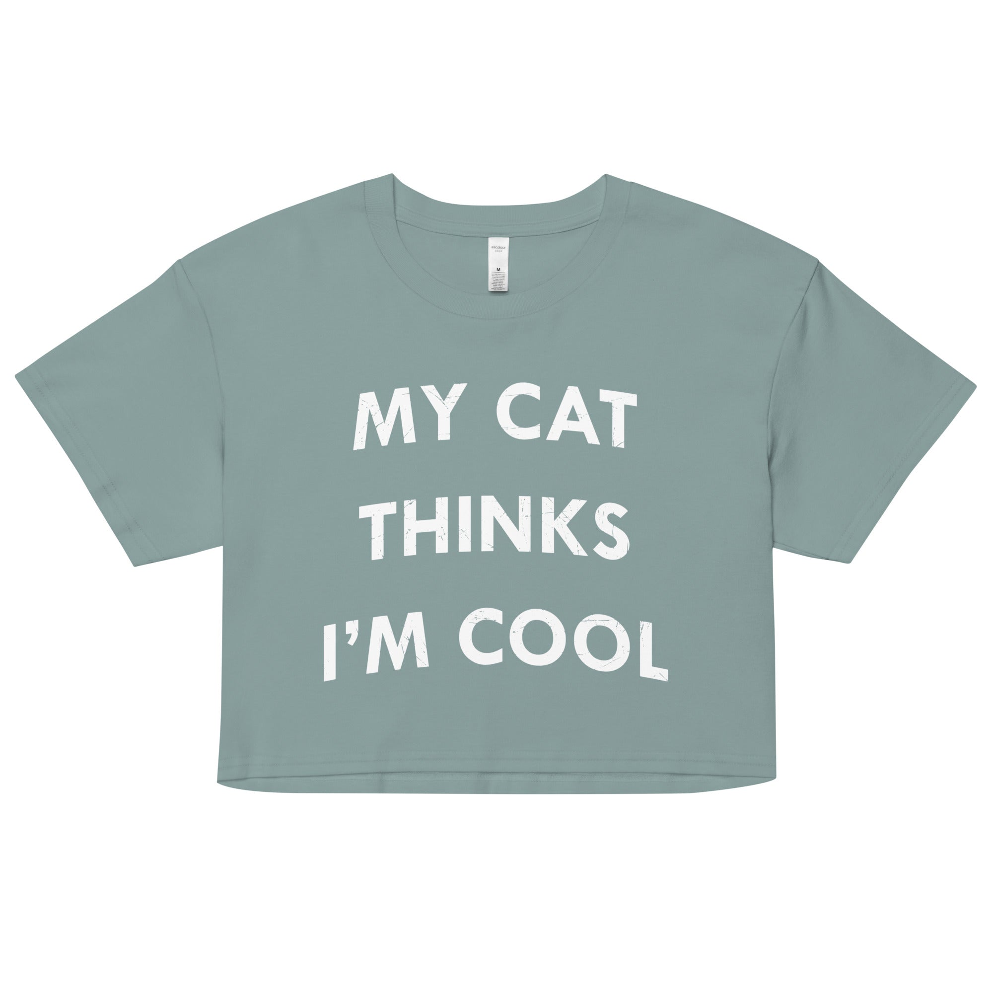 My Cat Thinks I'm Cool Women's Crop Tee