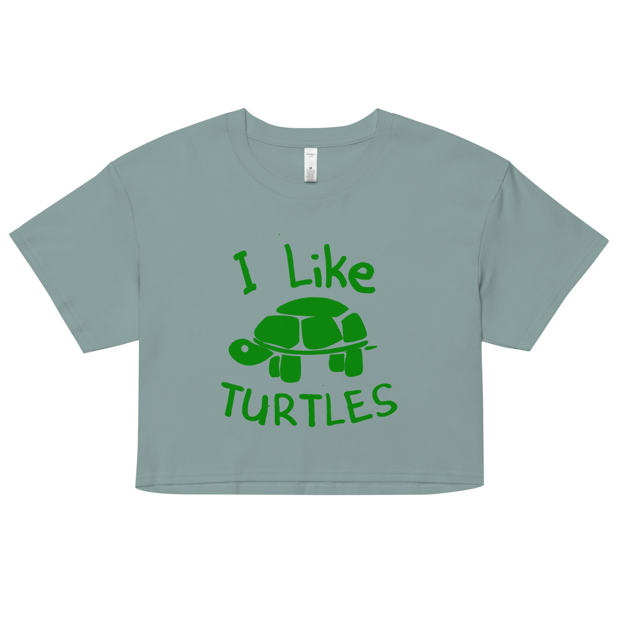 I Like Turtles Women's Crop Tee