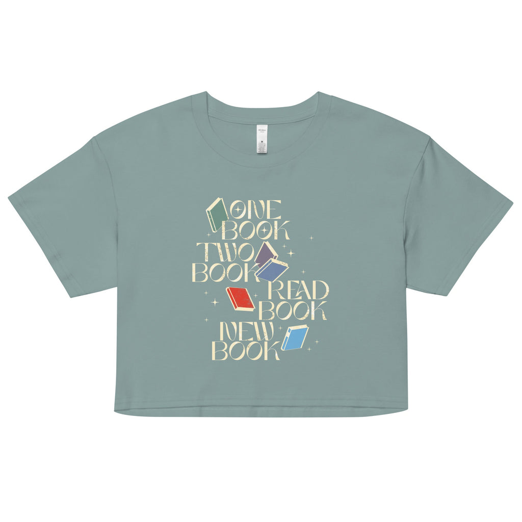 One Book Two Book Read Book New Book Women's Crop Tee