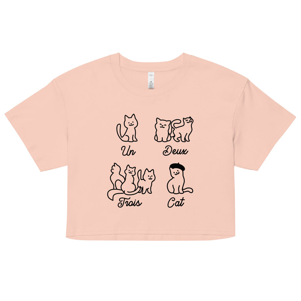Un Deux Trois Cat Women's Crop Tee