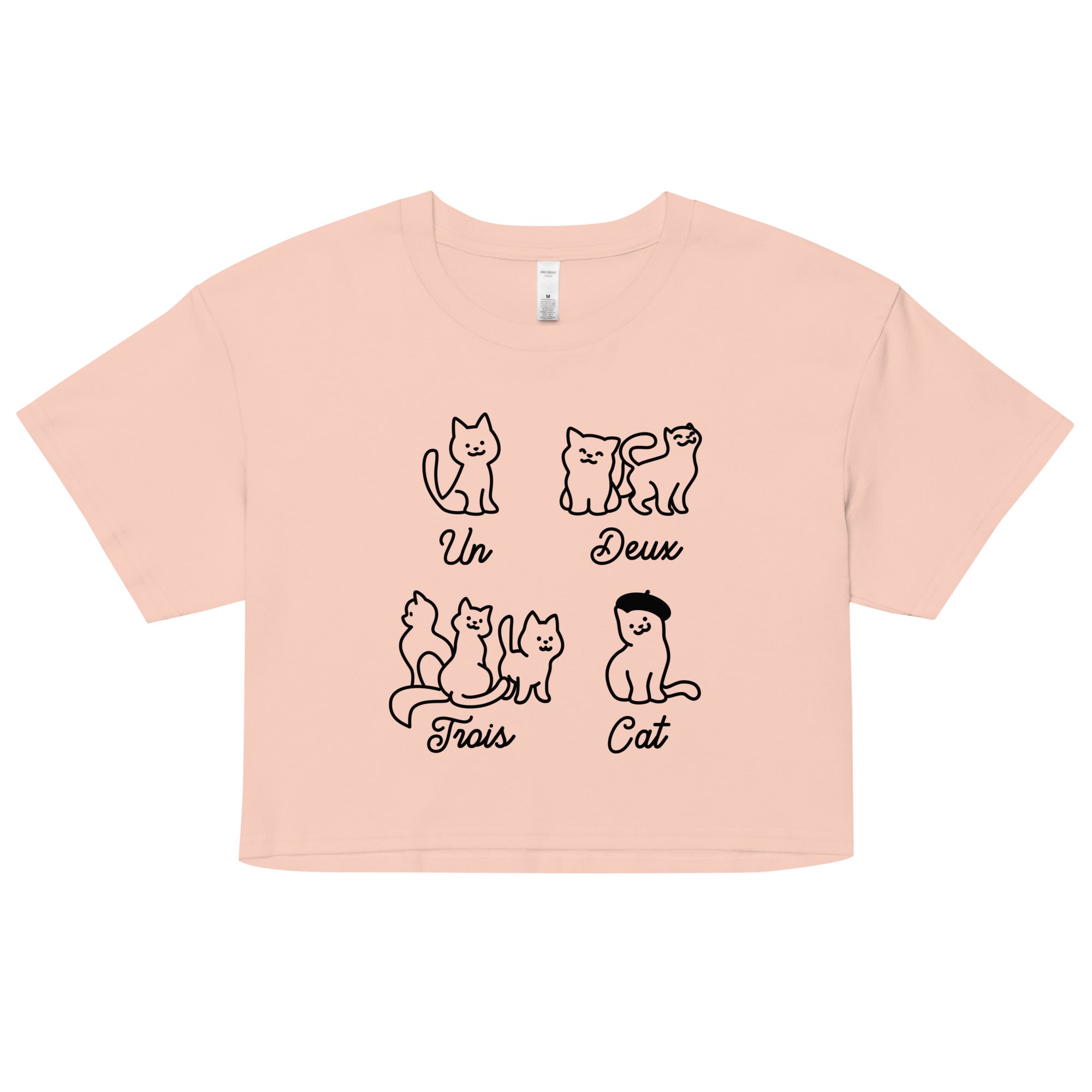 Un Deux Trois Cat Women's Crop Tee