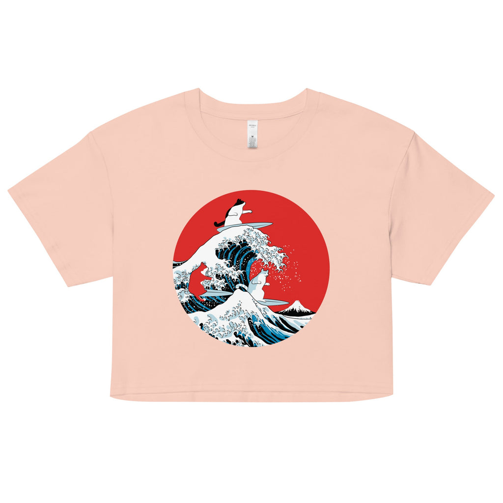 Big Wave Cats Women's Crop Tee