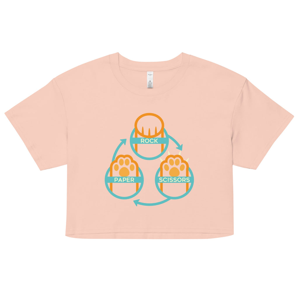 Rock Paper Scissors Paws Women's Crop Tee