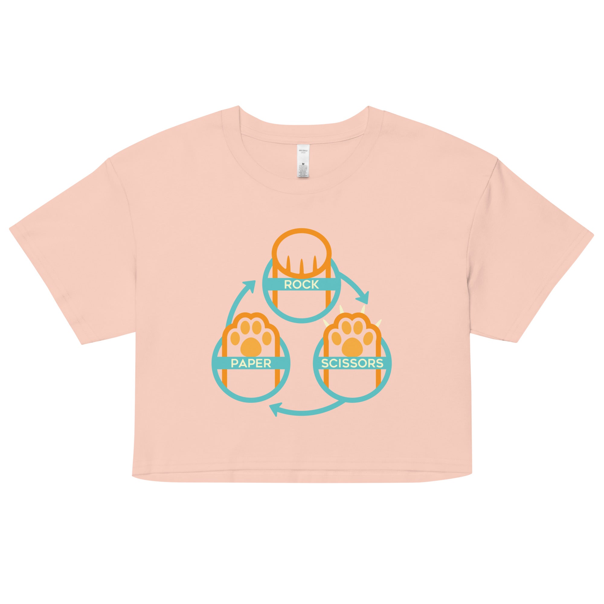 Rock Paper Scissors Paws Women's Crop Tee