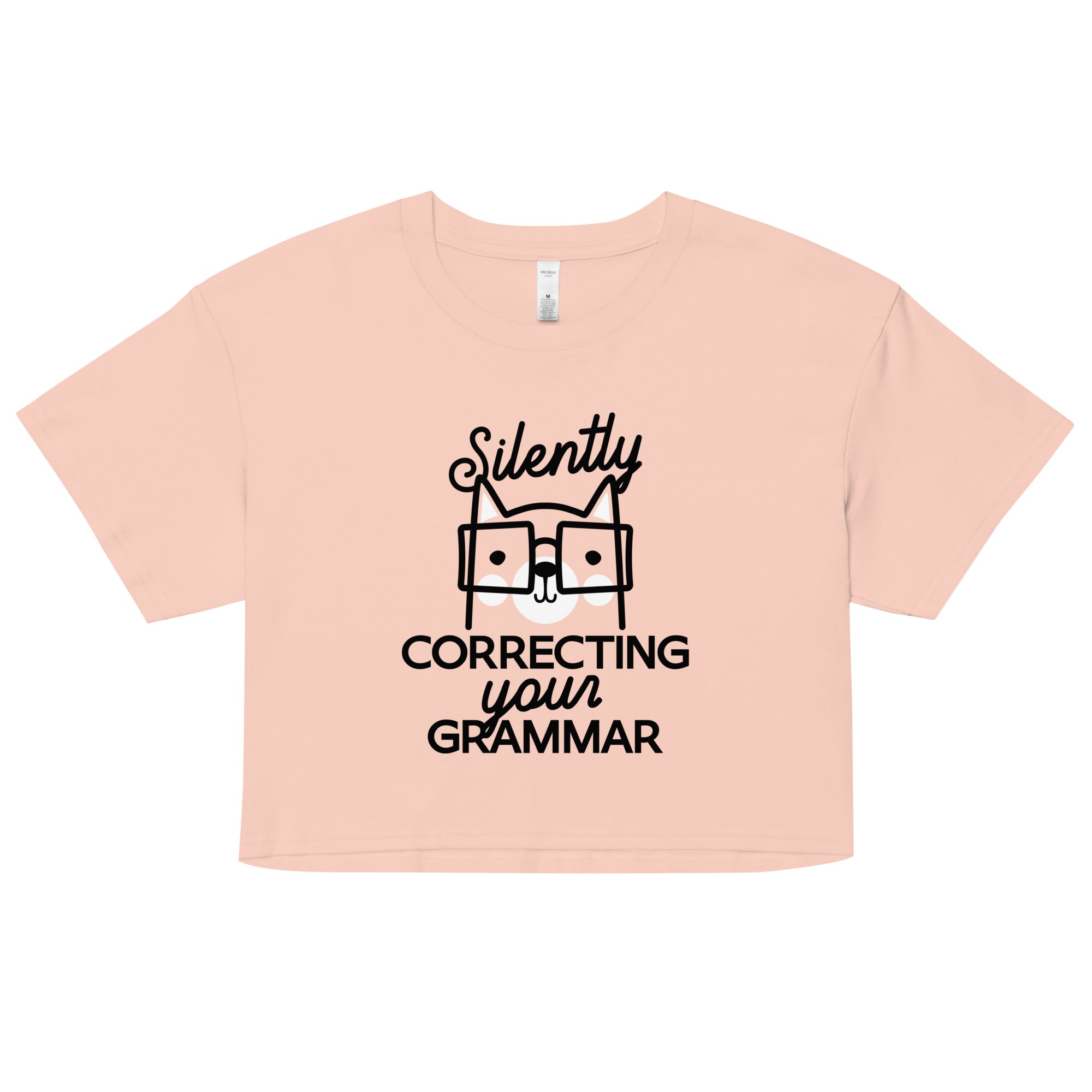 Silently Correcting Your Grammar Women's Crop Tee