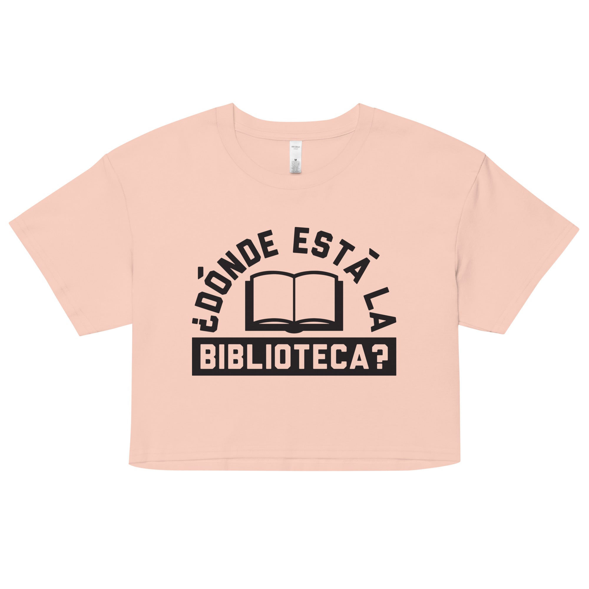 Donde Esta La Biblioteca? Women's Crop Tee