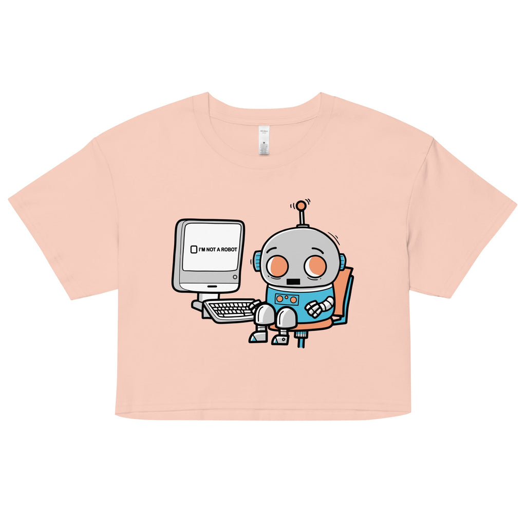 Robot Captcha Women's Crop Tee