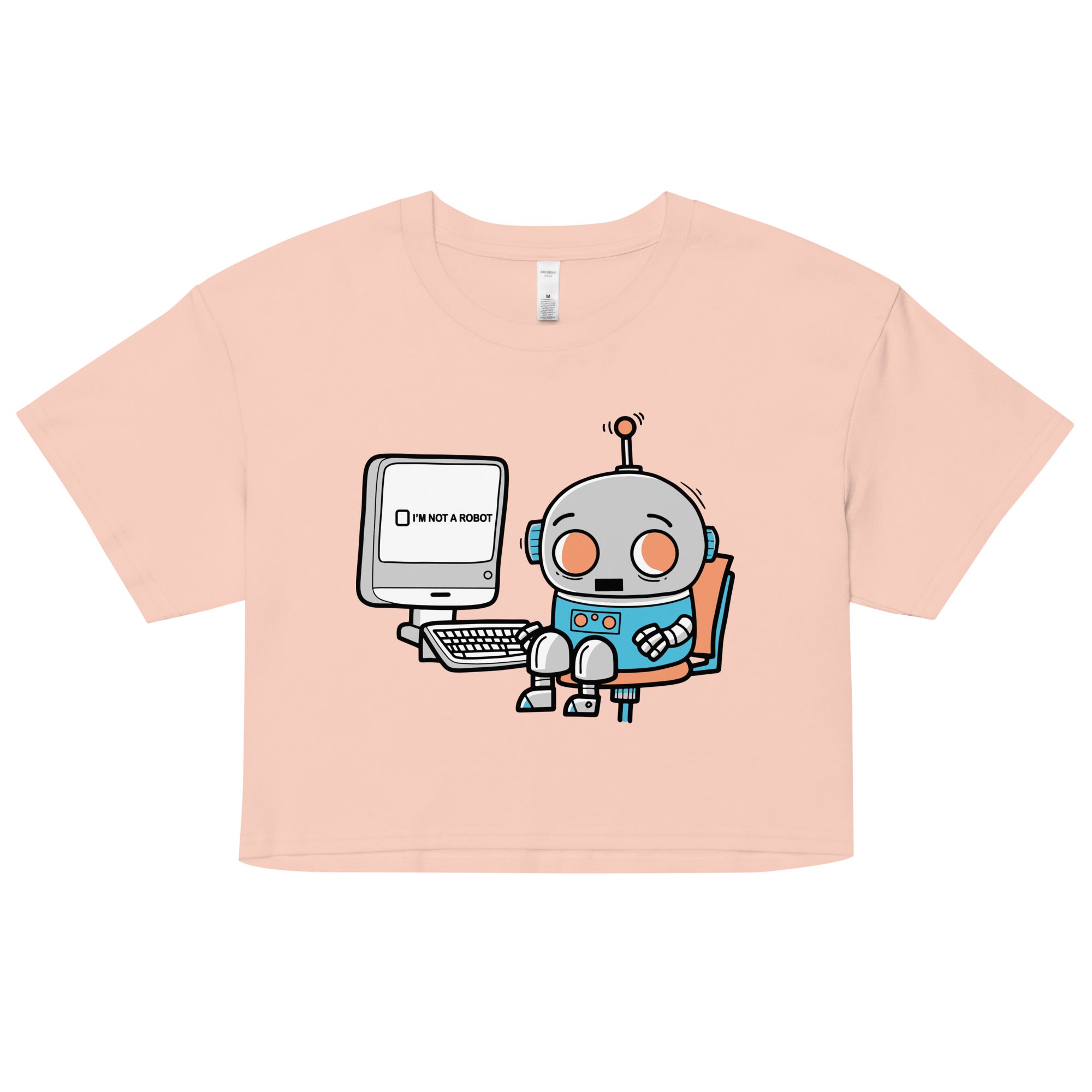 Robot Captcha Women's Crop Tee