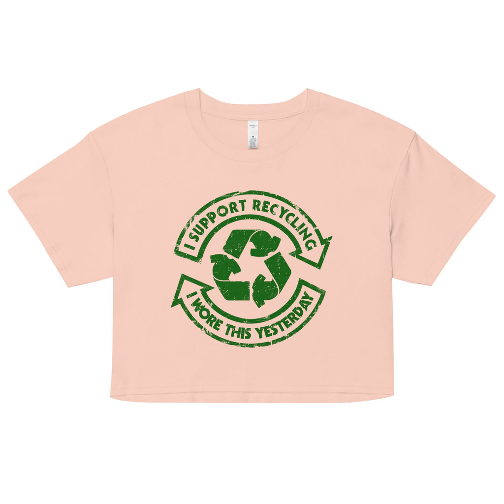 I Support Recycling Women's Crop Tee