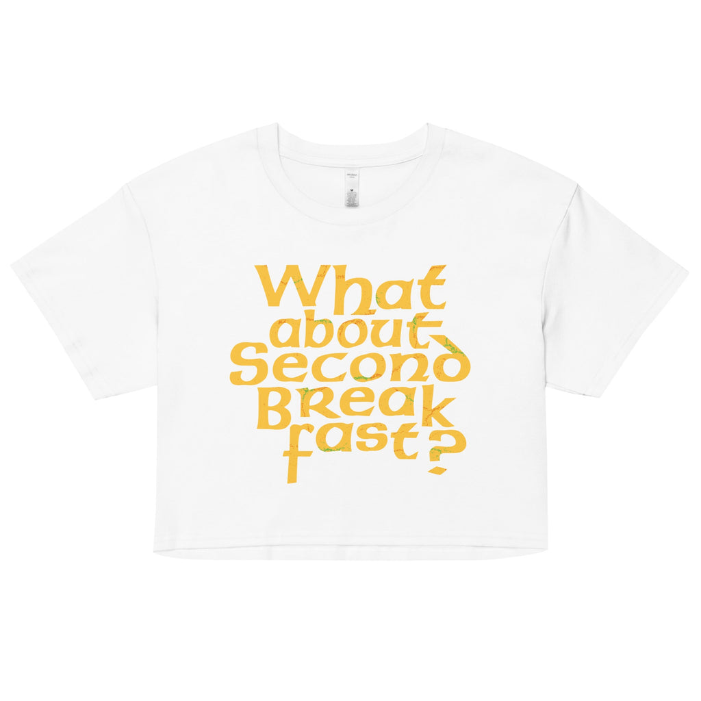 What About Second Breakfast? Women's Crop Tee
