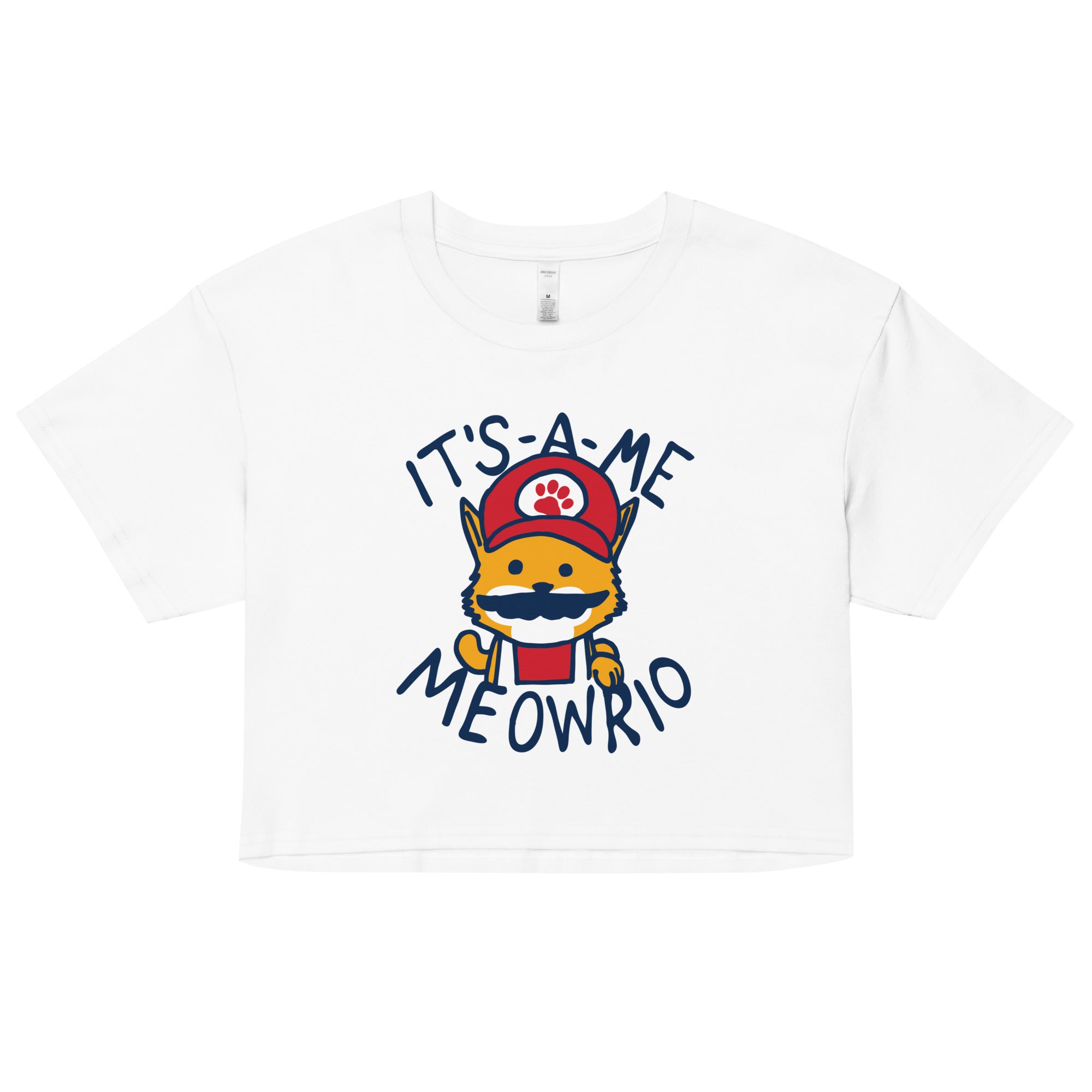 It's-a-me Meowrio Women's Crop Tee