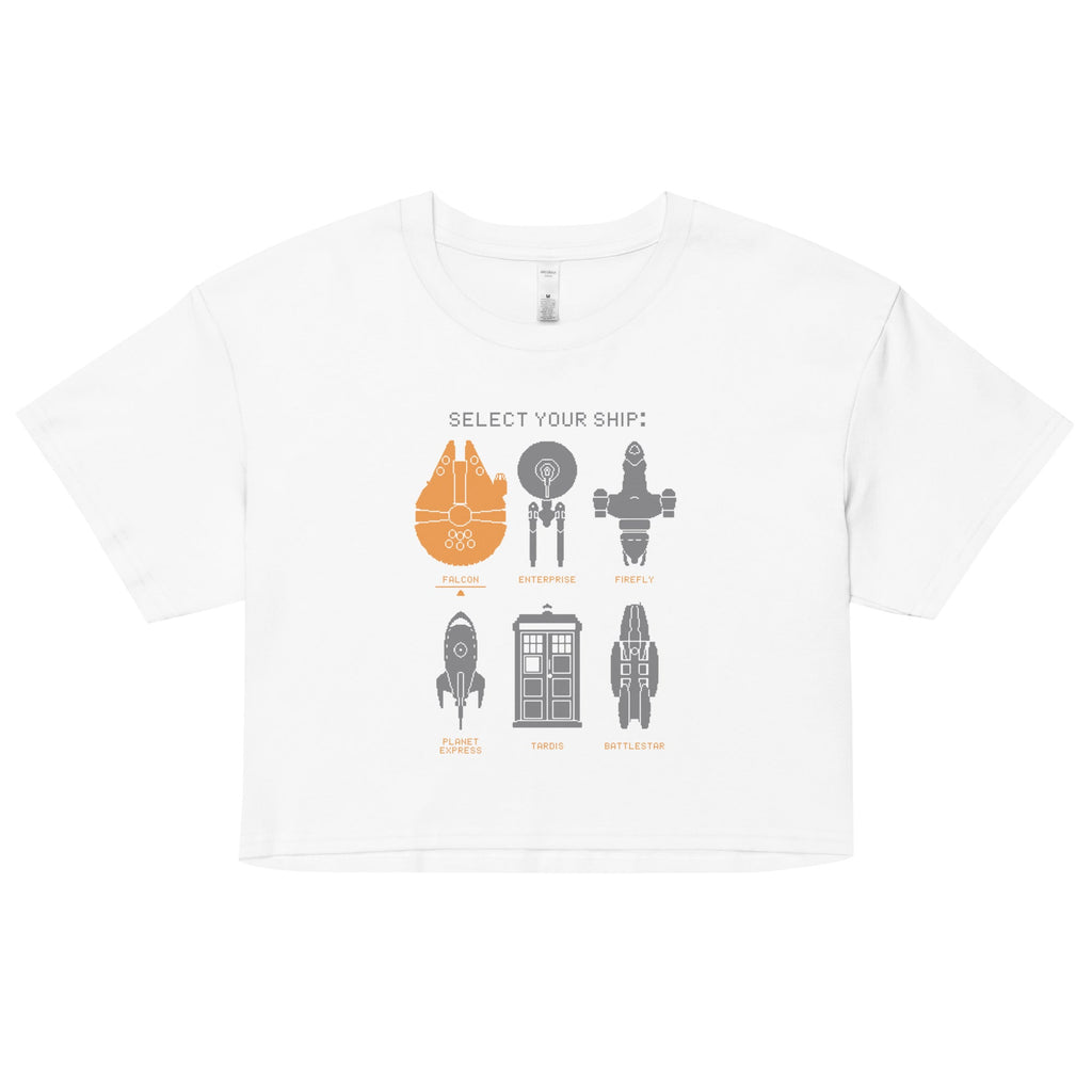 Select Your Ship Women's Crop Tee