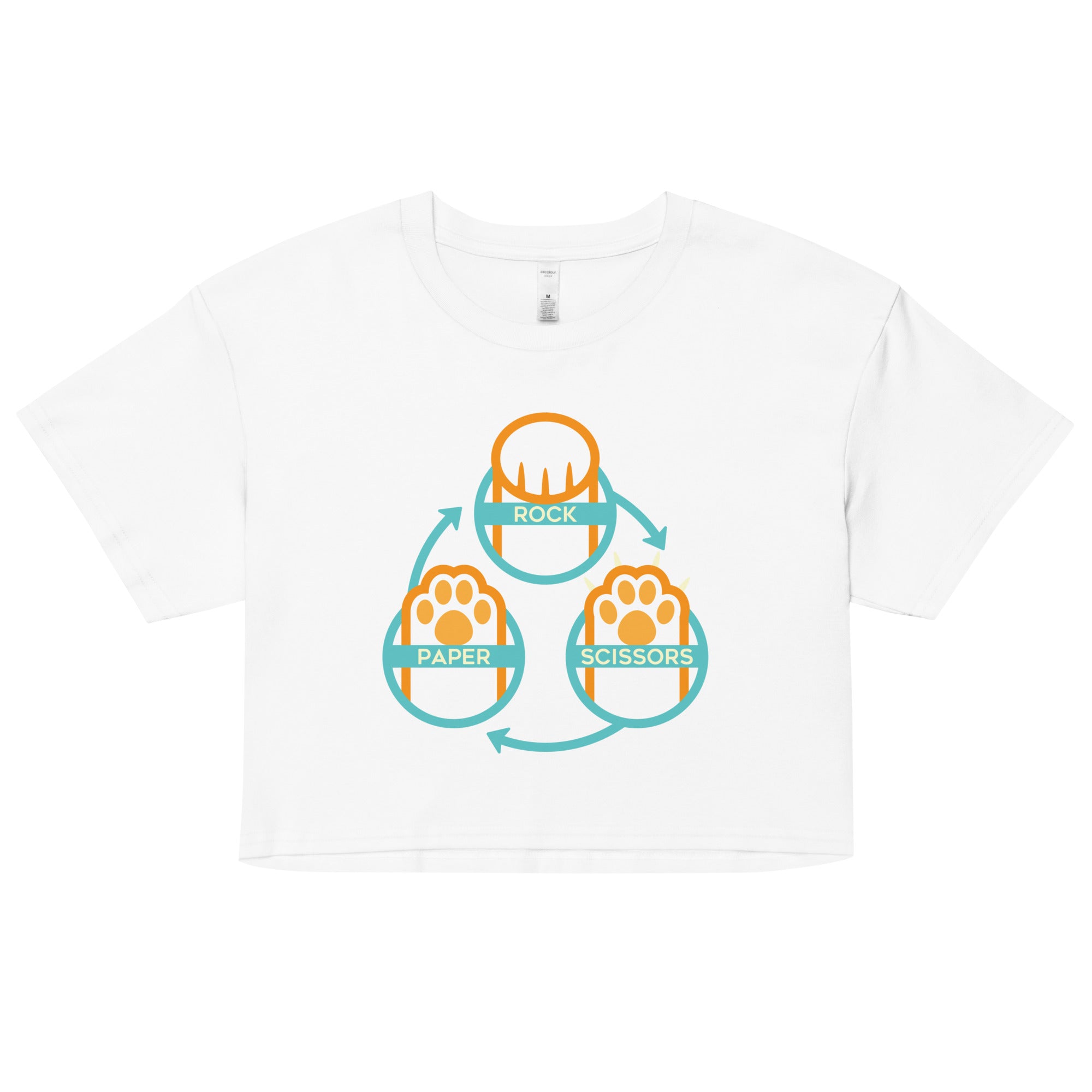 Rock Paper Scissors Paws Women's Crop Tee