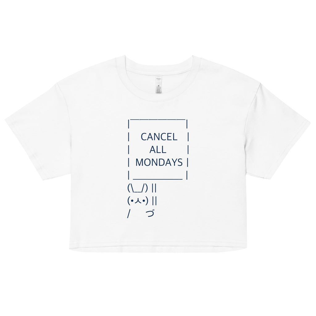 Cancel All Mondays Bunny Women's Crop Tee