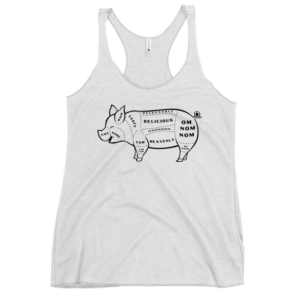 Tasty Pig Cuts Women's Racerback Tank