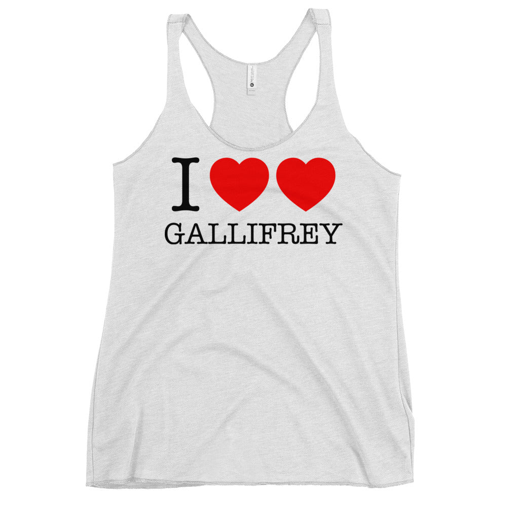I Heart Heart Gallifrey Women's Racerback Tank