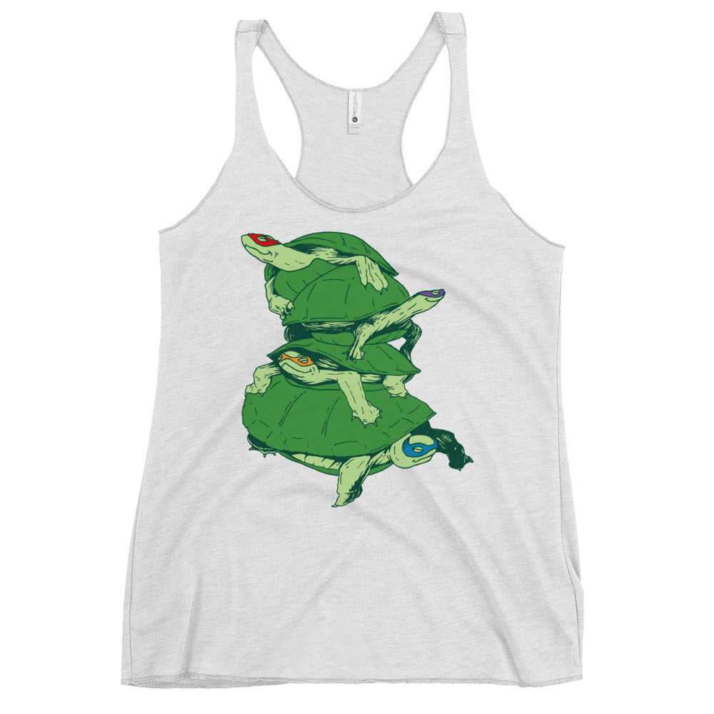 Masked Turtles Women's Racerback Tank