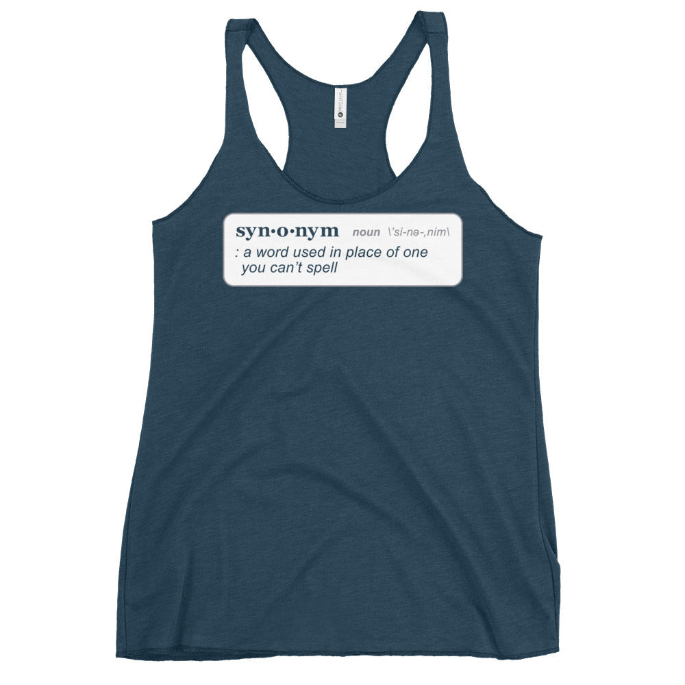 Synonym Definition Women's Racerback Tank