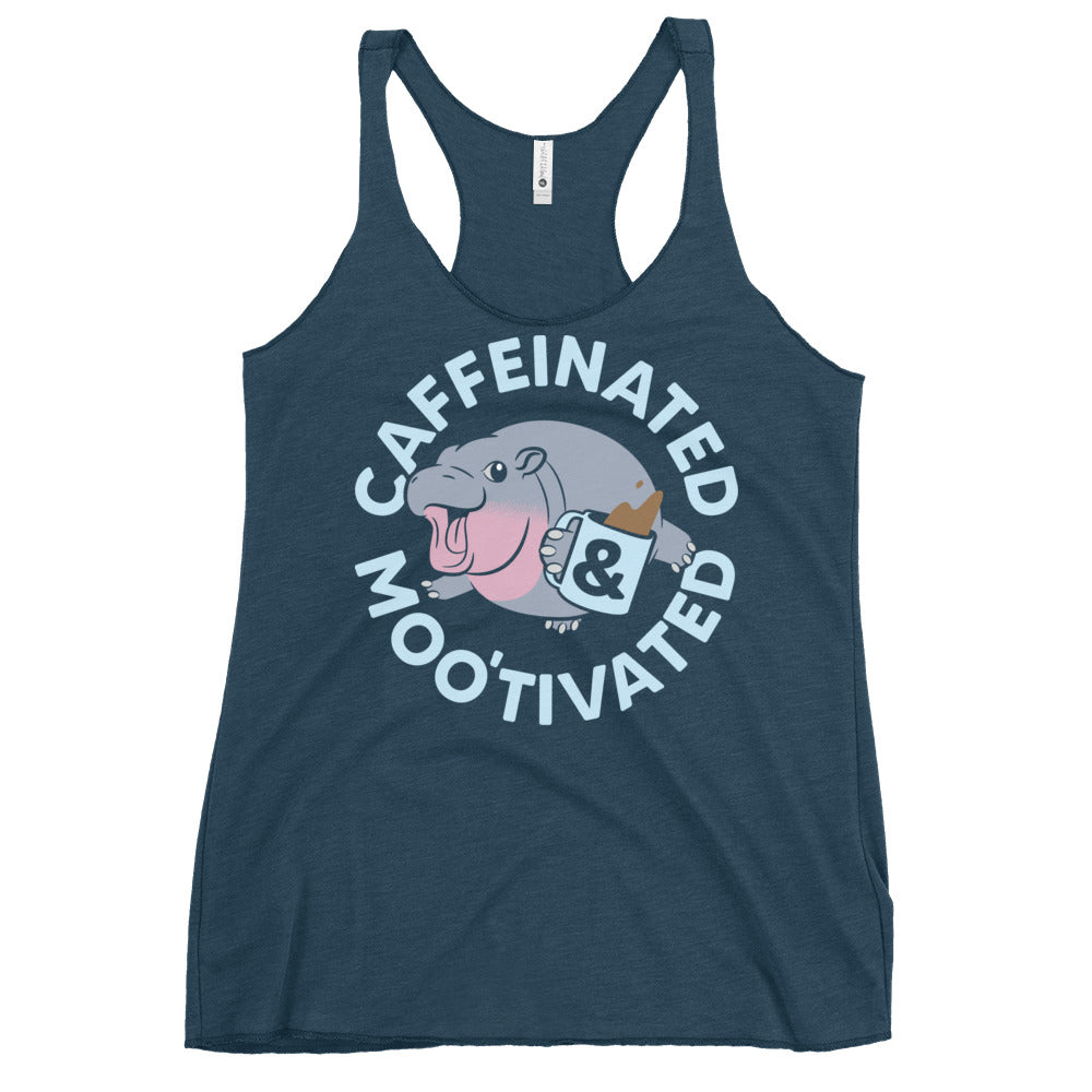 Caffeinated & Moo'tivated Women's Racerback Tank