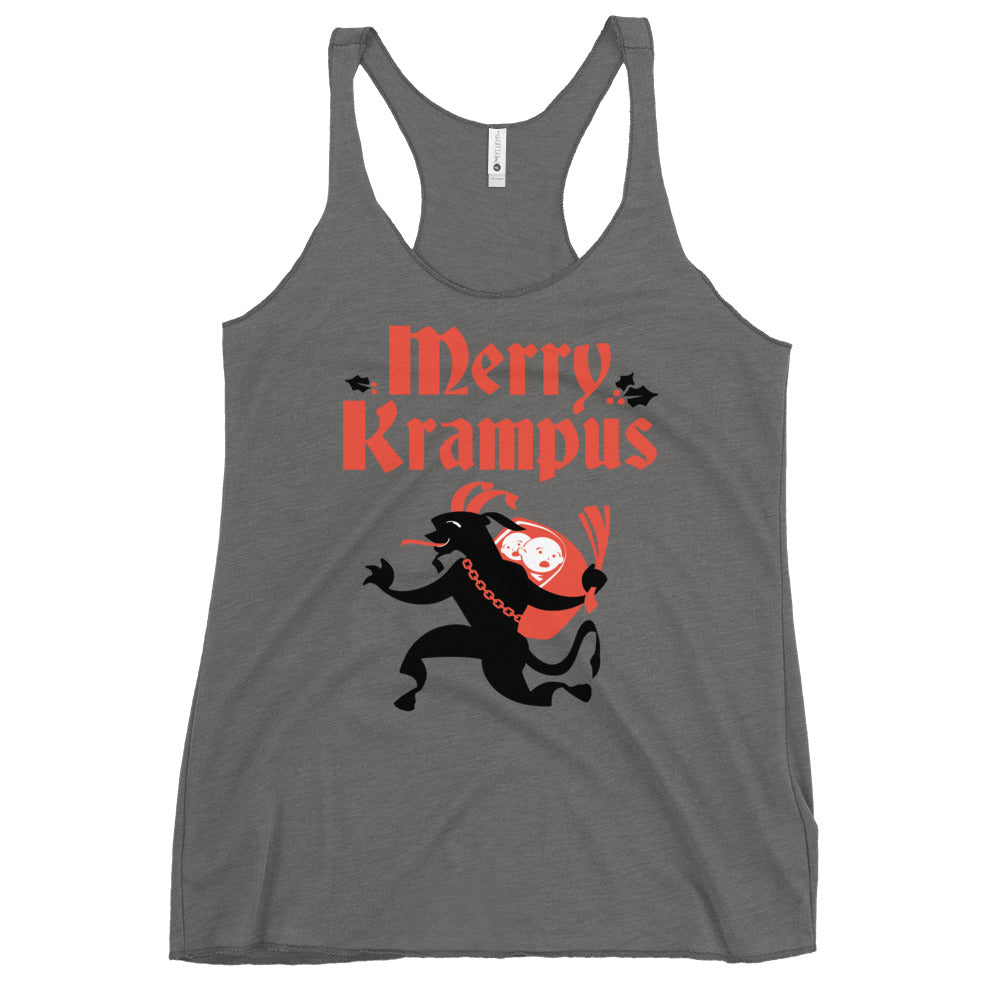 Merry Krampus Women's Racerback Tank