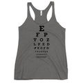 Too Close Eye Chart Women's Racerback Tank