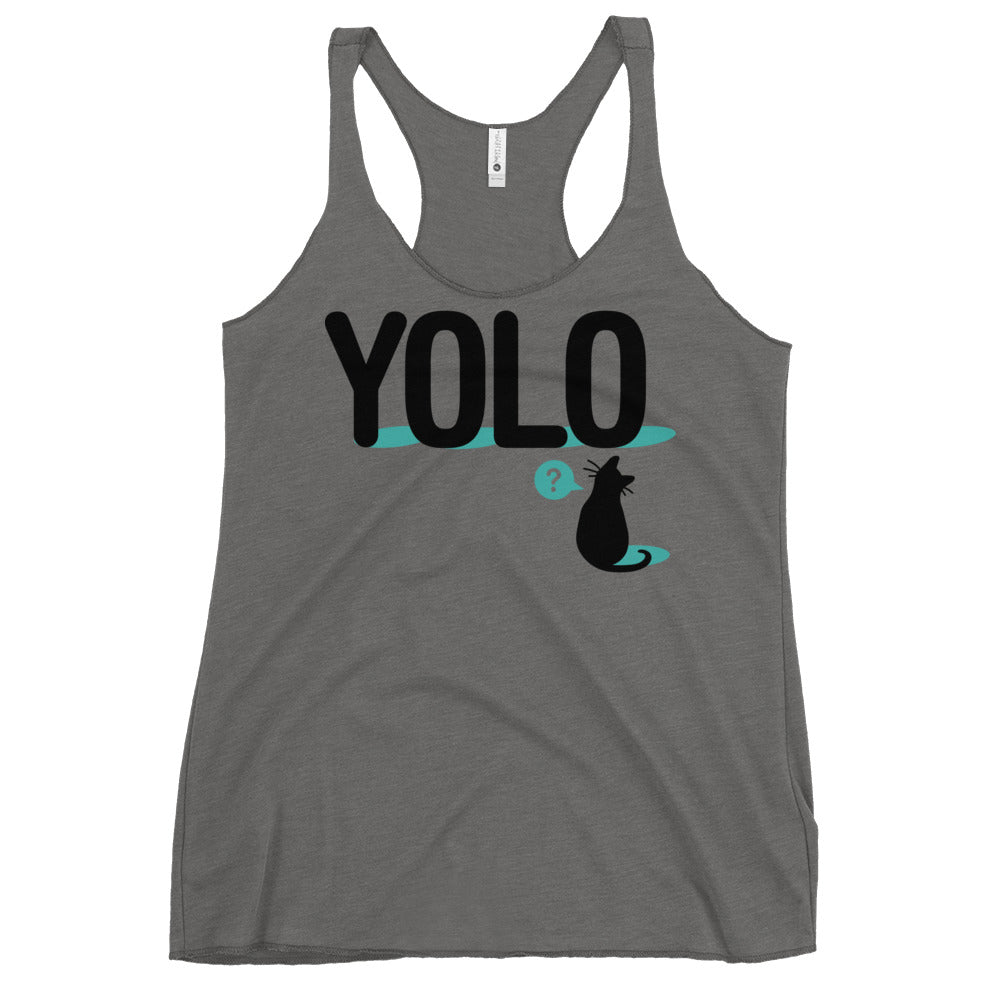 YOLO Cat Women's Racerback Tank