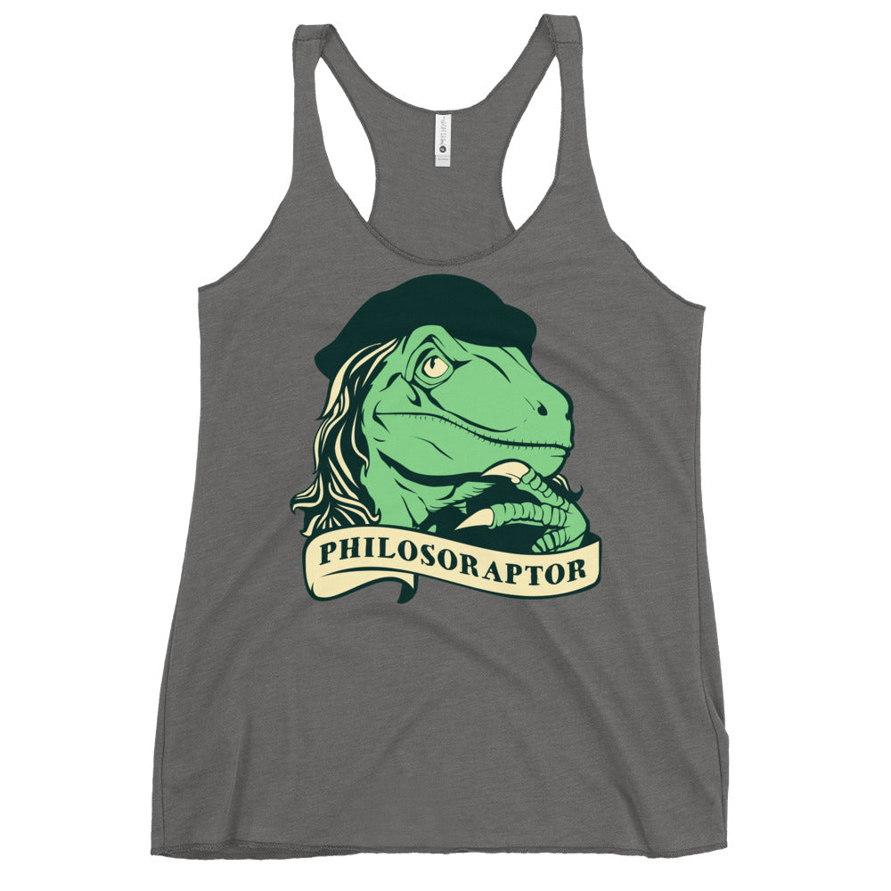 Philosoraptor Women's Racerback Tank