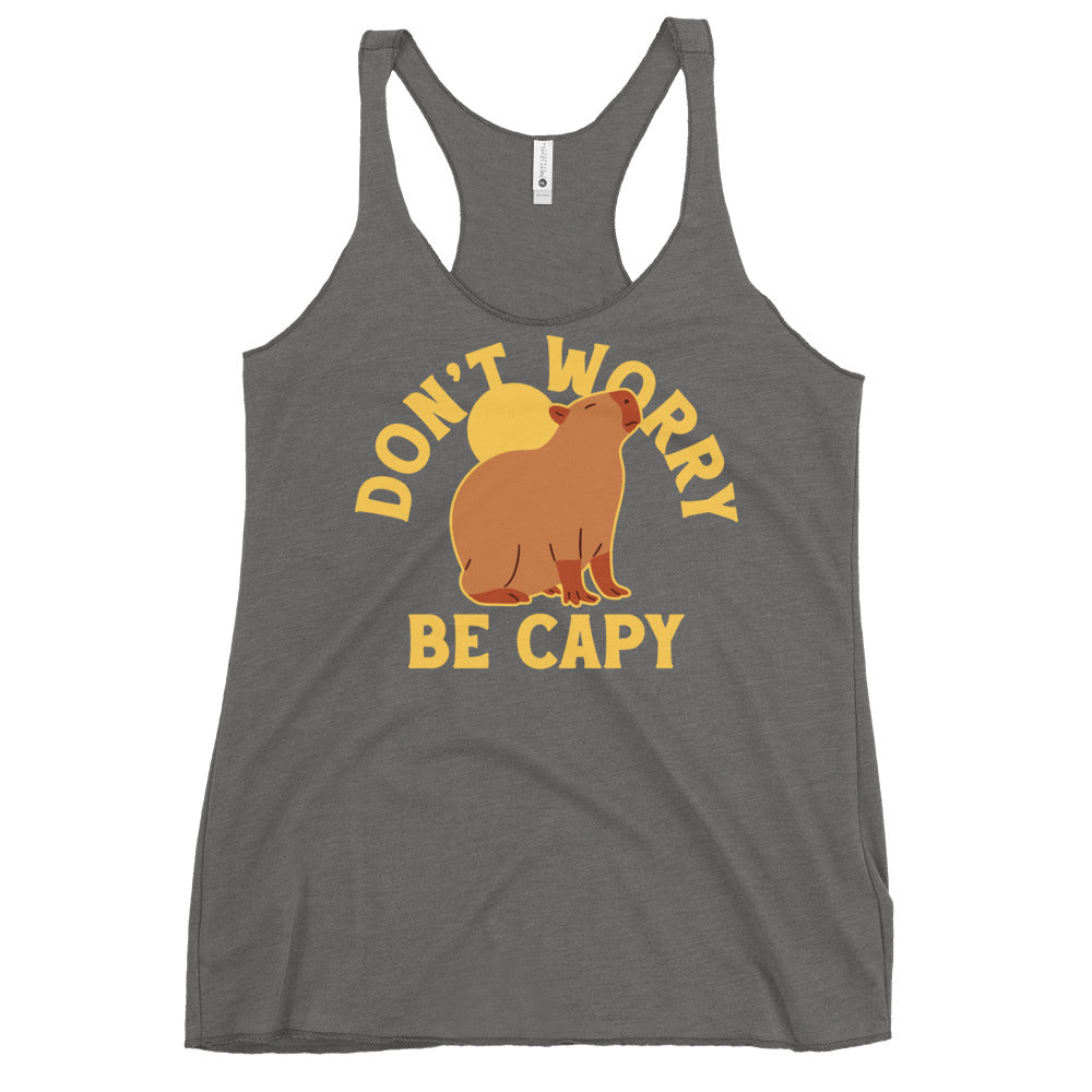 Don't Worry Be Capy Women's Racerback Tank