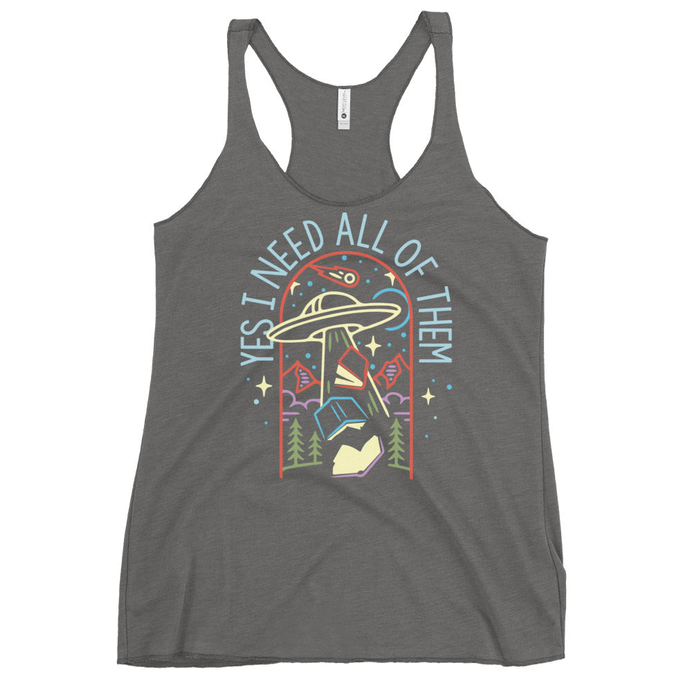 Yes I Need All Of Them Women's Racerback Tank