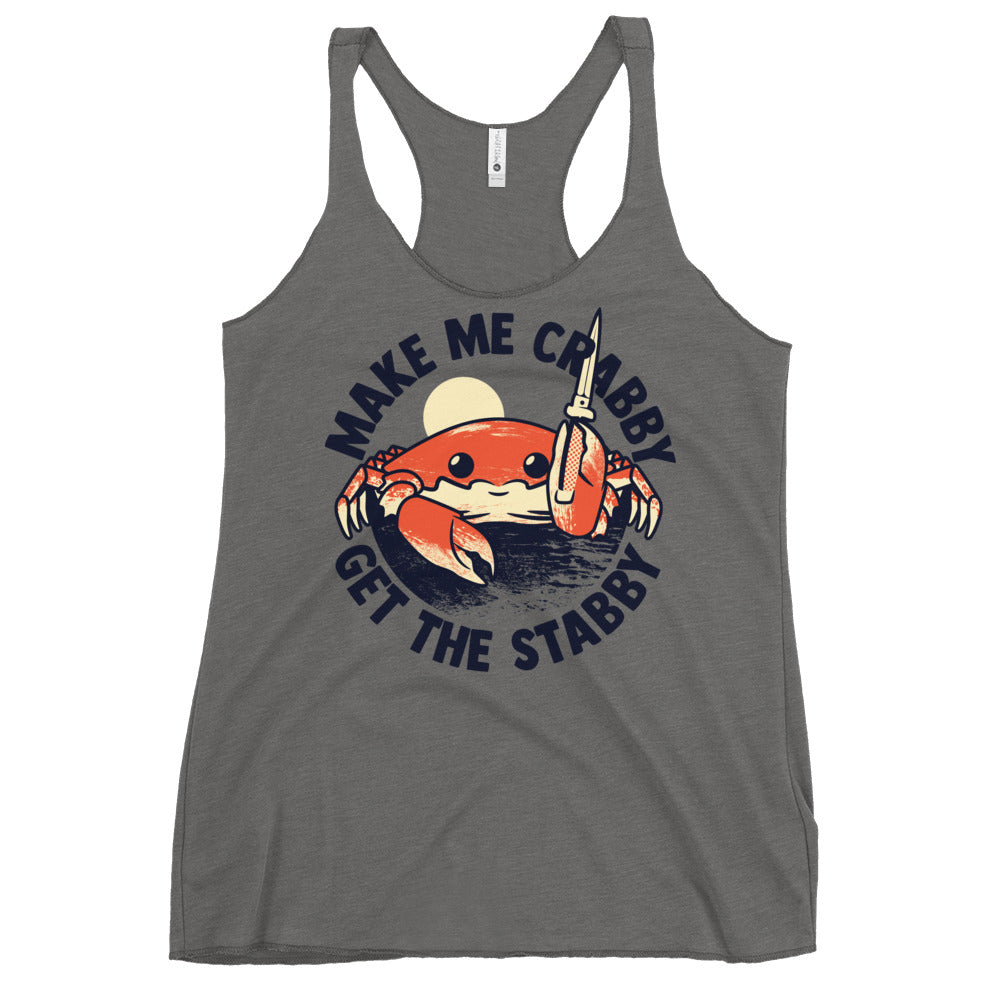 Make Me Crabby Get The Stabby Women's Racerback Tank