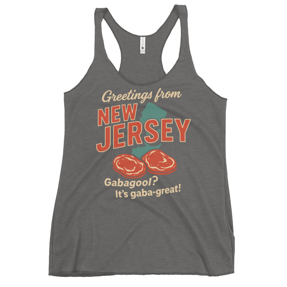 Greetings From New Jersey Women's Racerback Tank