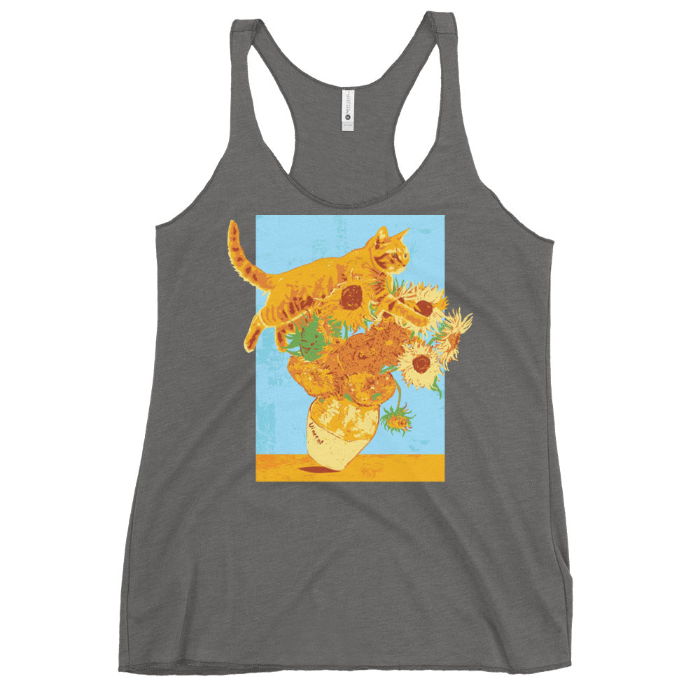 Van Gogh's Cat Women's Racerback Tank