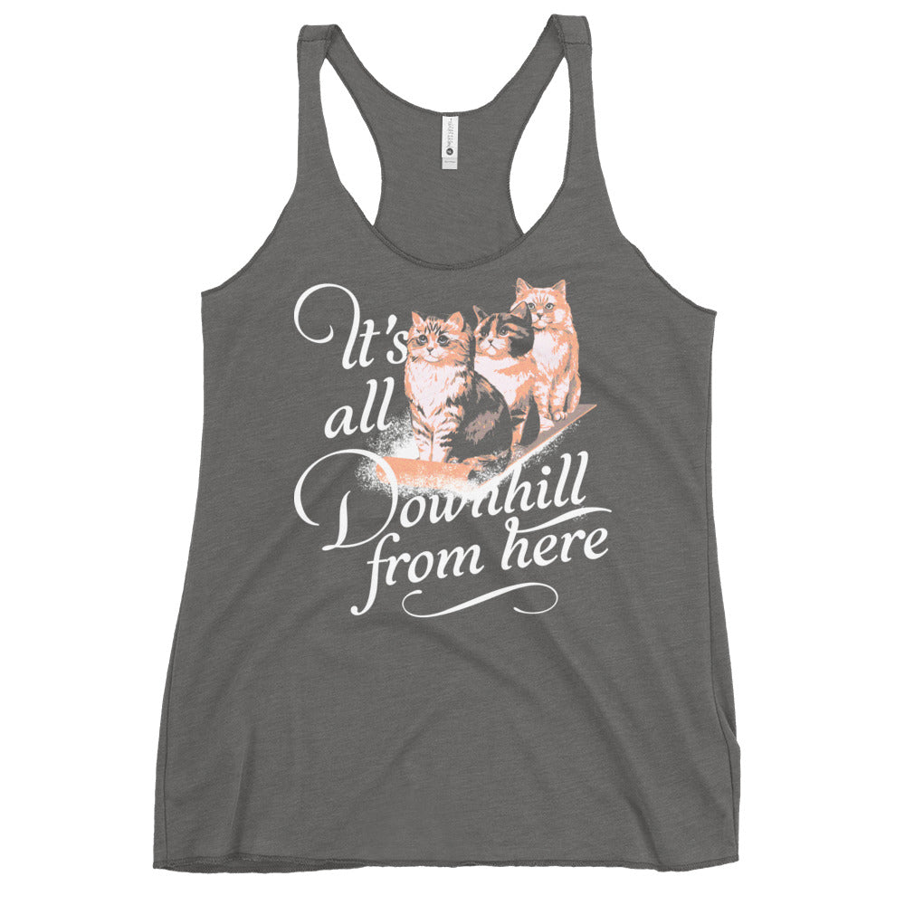 It's All Downhill From Here Women's Racerback Tank