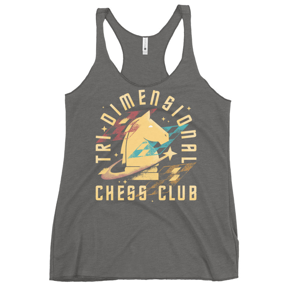 Tri-Dimensional Chess Club Women's Racerback Tank