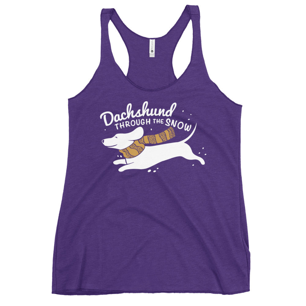 Dachshund Through The Snow Women's Racerback Tank