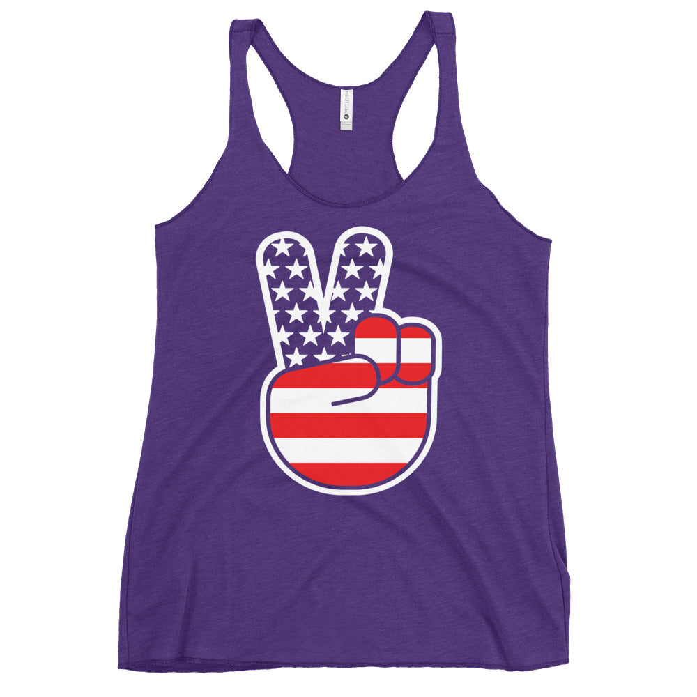 USA Peace Women's Racerback Tank