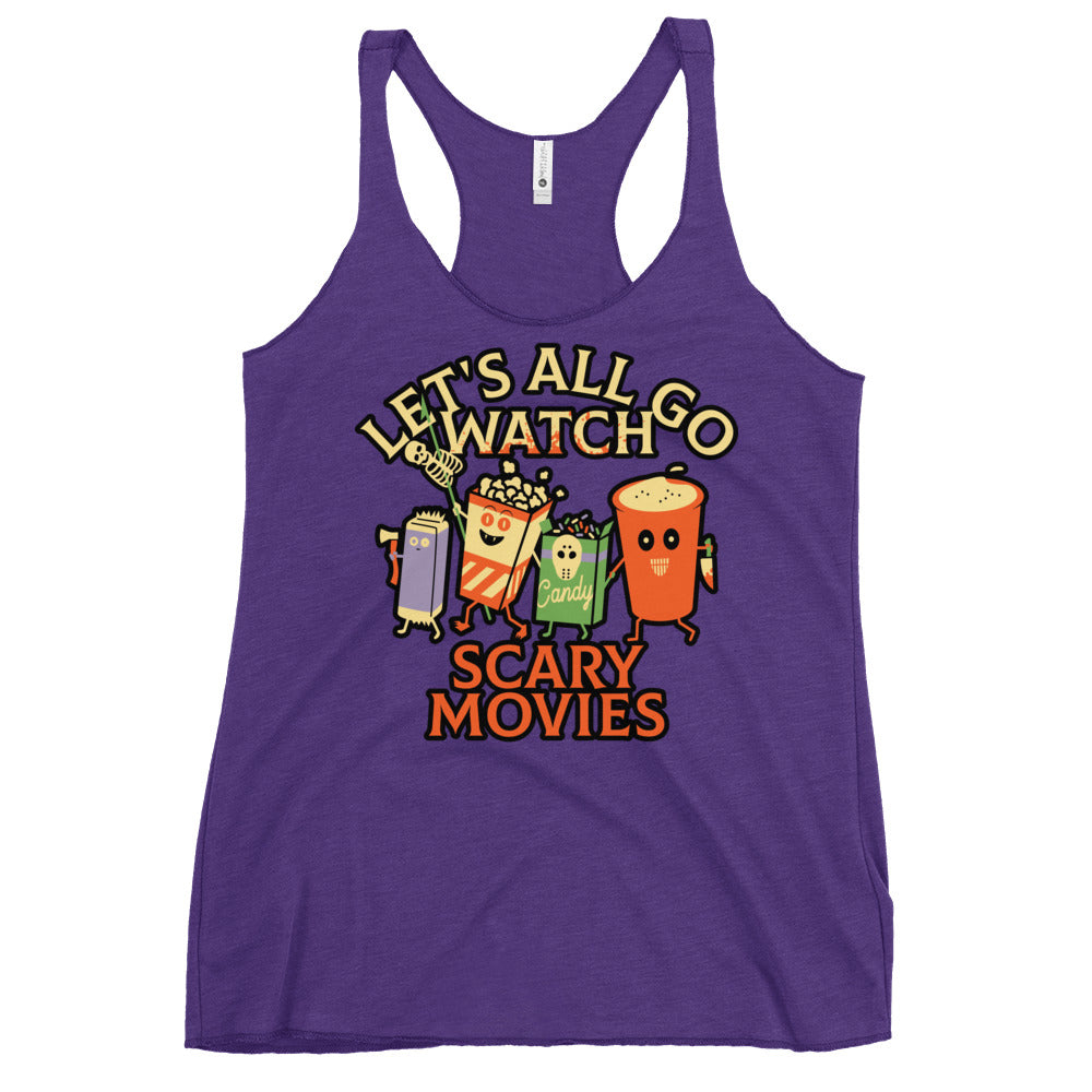 Let's All Go Watch Scary Movies Limited Edition Women's Racerback Tank