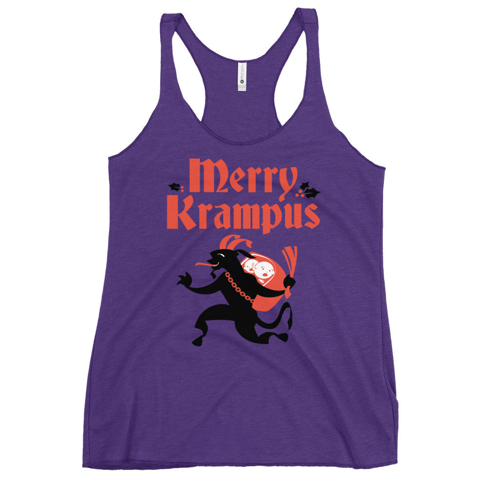 Merry Krampus Women's Racerback Tank