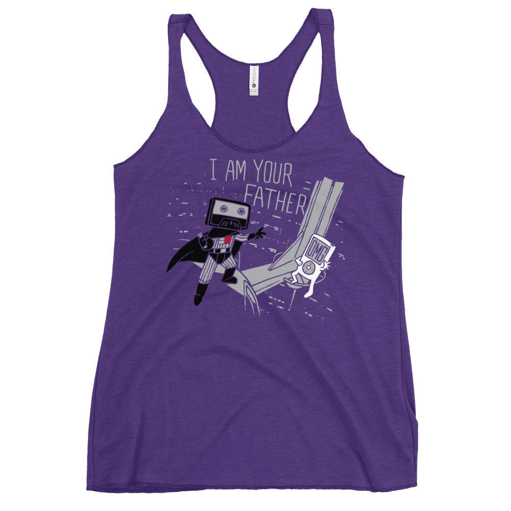 I Am Your Father Cassette Women's Racerback Tank