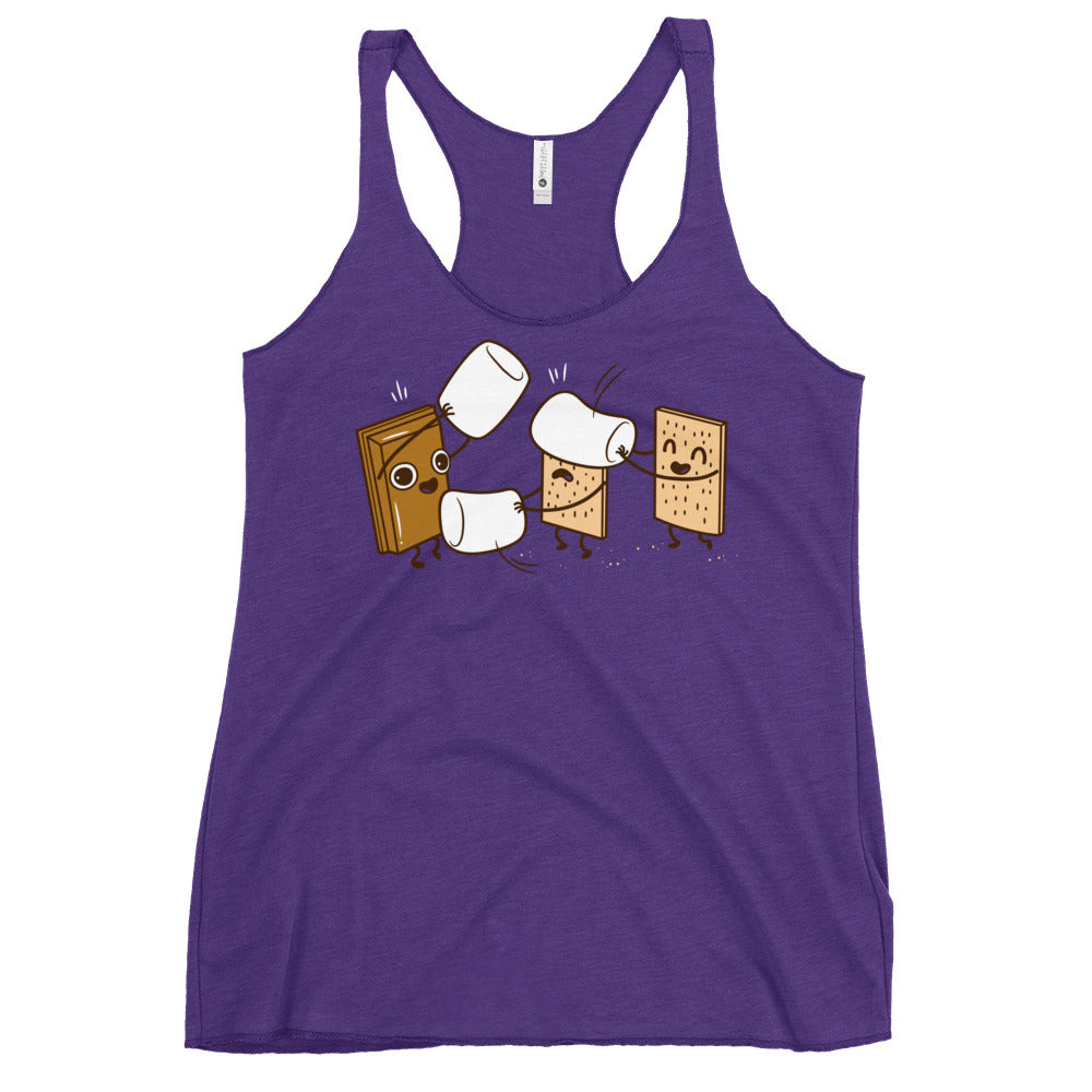 How S'mores Are Made Women's Racerback Tank